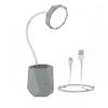 Led Table Lamp, Eye-caring Light Press Control 3 Level Dimmer Usb Portable Charging Port with Pencil