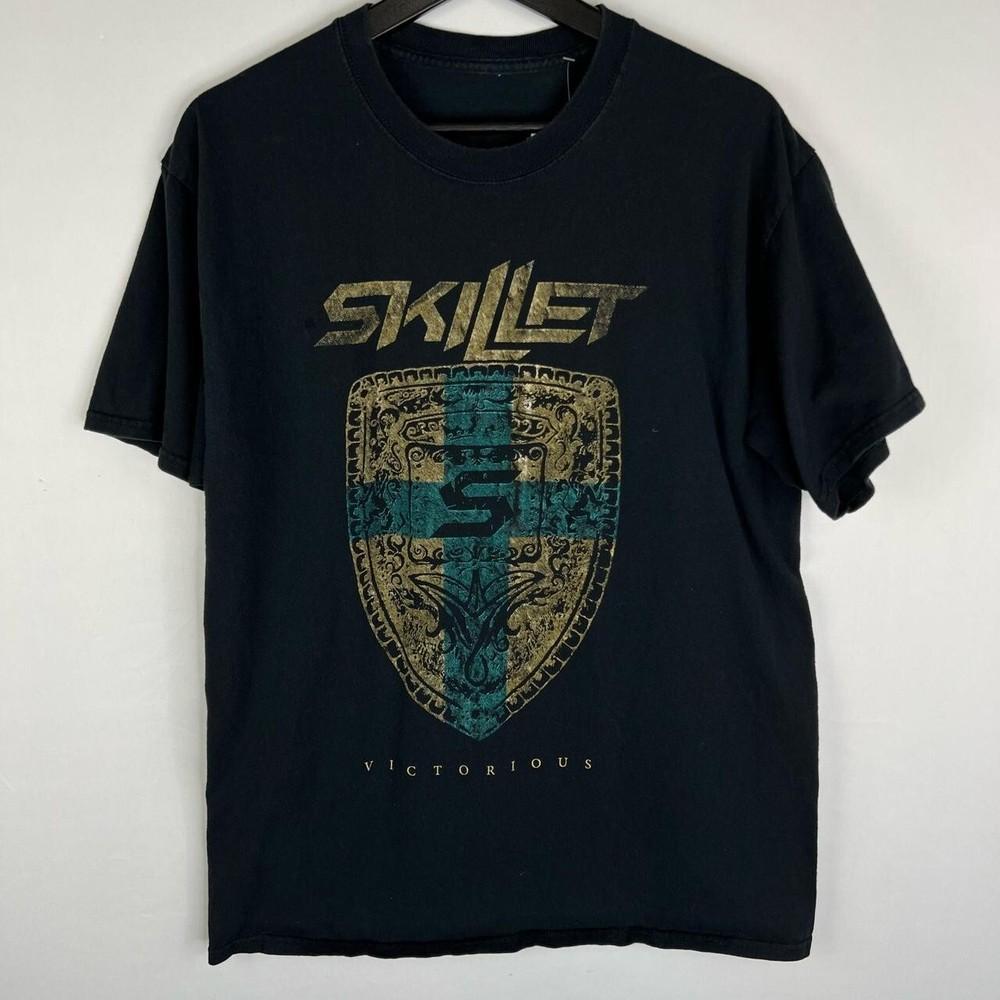 Skillet Band Victorious Album Heavy Cotton Black Unisex All Size Shirt AG259 Unisex T-Shirt XXXXL