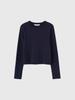 GENERALIDEA Slim Crew Neck Long Sleeve Tee [Navy] / Wbe1L01502