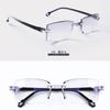 New Rimless Reading Glasses Anti Blue Light Bifocal Far Near Magnification Eyewear Presbyopic Glasses +100 To +400