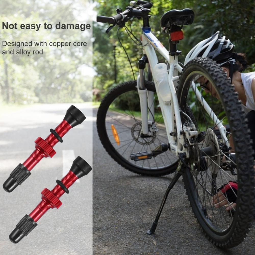 

Zinc Zinc Alloy Stem Cycling Parts Bicycle Vacuum Air Valve Bicycle Tire Valves Tire Nozzle Cap Bike Stem 58MM чорний