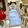 Schoolbag new ins wind Japanese soft sister schoolbag female Korean version solid color middle school student backpack light travel backpack
