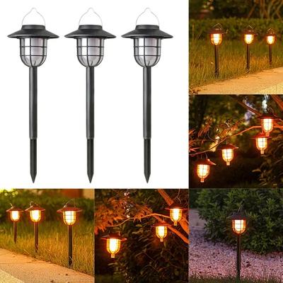 LED Solar Light Garden Outdoor Waterproof Solar Powered Lamp Yard Lawn Landscape Path Fence Balcony Sunlight Decor Flame Lights