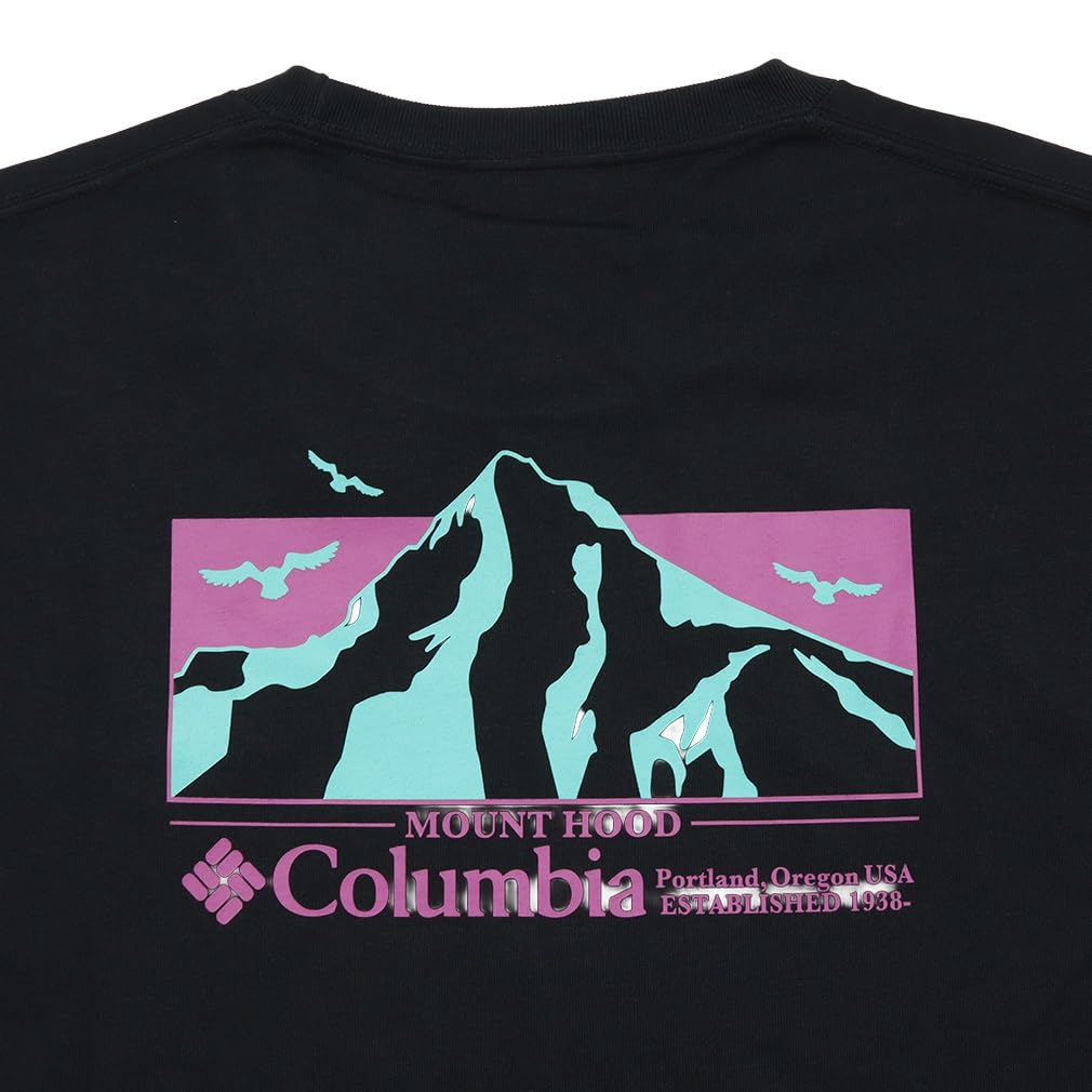 for size black x columbia208 [Columbia] Long-sleeved T-shirt men, M, purple, []
