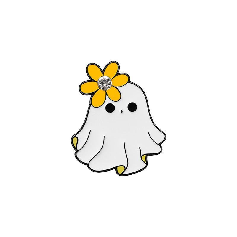 Popular Series Brooch Pumpkin Skull Ghost Alloy Oil Drip Metal Cartoon Punk Horror Badge