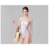 Small Fresh Pink Floral Sexy Tight-fitting Racing Sports One-piece Triangle Swimming Pool Hot Swimsuit Women