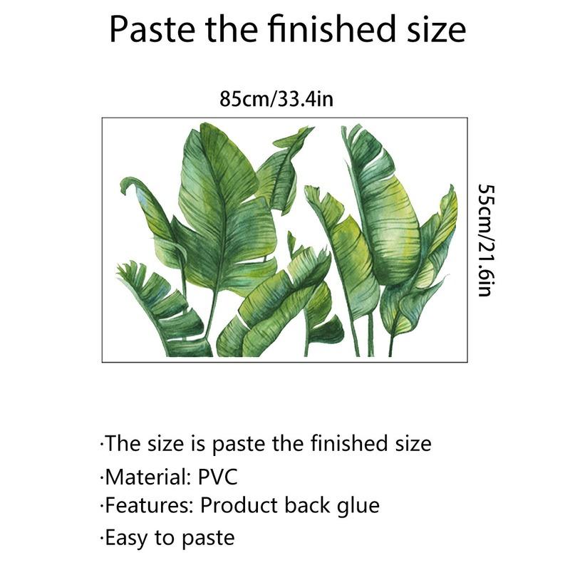 Buy PVC Removable Selfadhesive Wall Sticker Tropical Plants Green