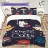 Dungeons & Kitties Pattern Bedding,Quilt Set Quilt Cover Pillowcase Home Birthday Gift (1*duvet cover+2*pillowcase,without core)SSJT0917207