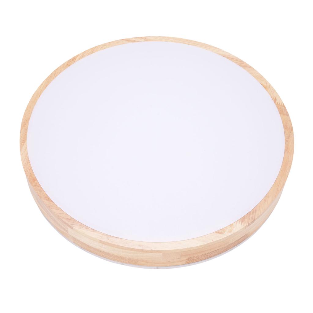 LED Flush Mount Ceiling Light Wooden 3000K to 6500K Dimmable Round Ceiling Light Fixture with Remote Control for