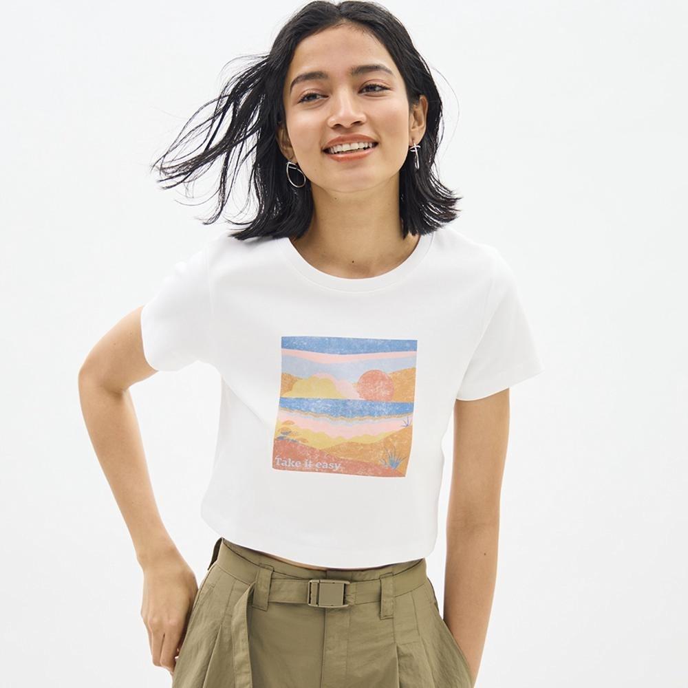 

GU by Uniqlo Graphic Mini T с коротким рукавом Sunset +EC