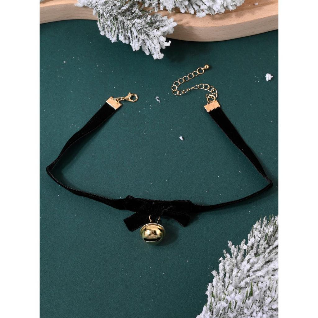 Belle Girl Style Sweet Accessory, Burgundy Necklace, Black Velvet with Collar, Choker Collarbone Chain, Necklace