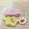 17CM Labubu Pendant Doll Sweater Set: Cute Knitted Clothes & Hat