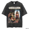 Obsession Movie Hooror Oversized T Shirt 100 Cotton Vintage Washed Tshirt for Men Women Hiphop Streetwear OBS3