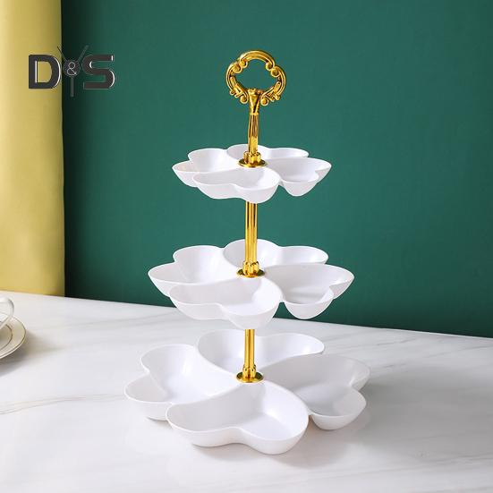 Suport coș cu fructe pentru blat de bucătărie Suport pentru fructe cu economie de spațiu cu 3 niveluri Organizator pentru tavă cu alimente pentru fructe, gustări, deserturi