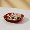 5PCS Golden Trim Snack Plate Square Dining Table Waste Dish Multi-functional Appetizer Plate  Fruit
