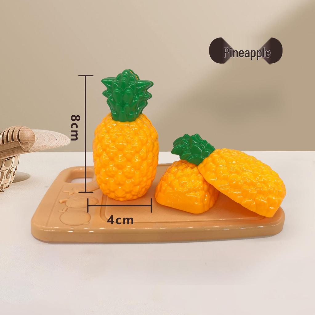 Children's Pretend Play Food Set with Cutting Fruits, Vegetables and Pizza