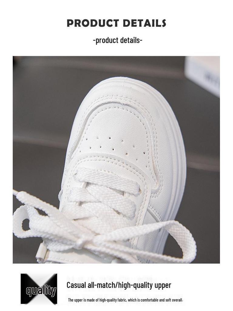 Kinder-Schwarz-Weiß-Boardingschuhe – Frühjahr/Herbst 2026, Leichte Freizeit-Sneaker für schulpflichtige Kinder.