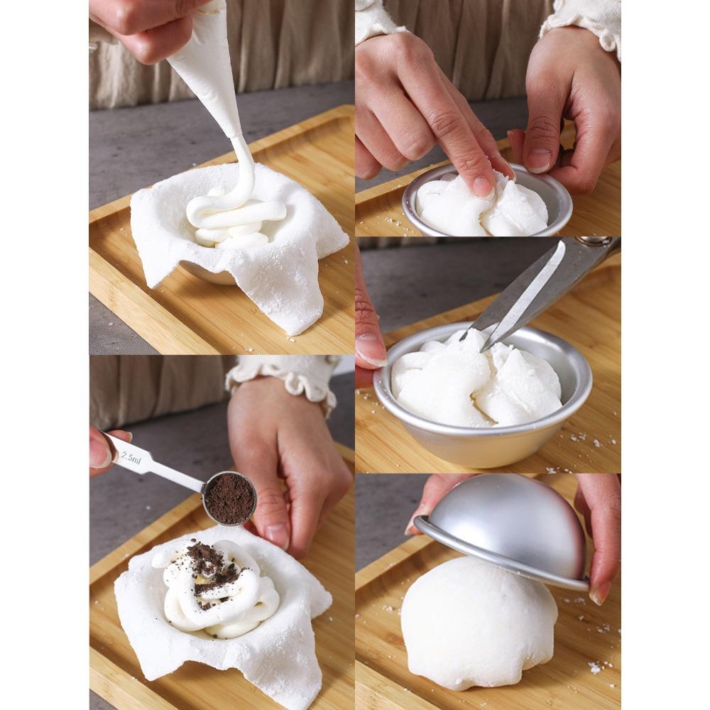 1PC Snowball Half Round Big Fortune Snow Meiniang Mold Half Round Glutinous Rice Cake Pudding Mold Mousse Cake Mold Pastry Tool