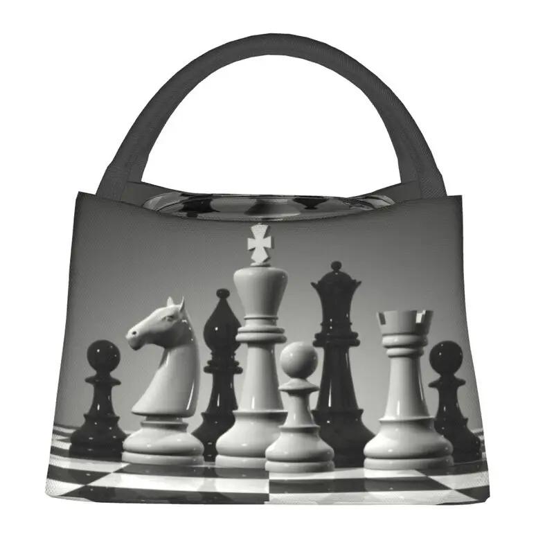 Шахматная доска многоразовый ланч-бокс для любителей игр герметичный термоохладитель пищевая изолированная сумка для обеда офисный контейнер для пикника 28x17x16CM бежевый 1848₽