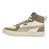 Puma Caven Retro Melange Color Block Mid-Top Sneakers Unisex Sneakers Off-White Brown 407869-02