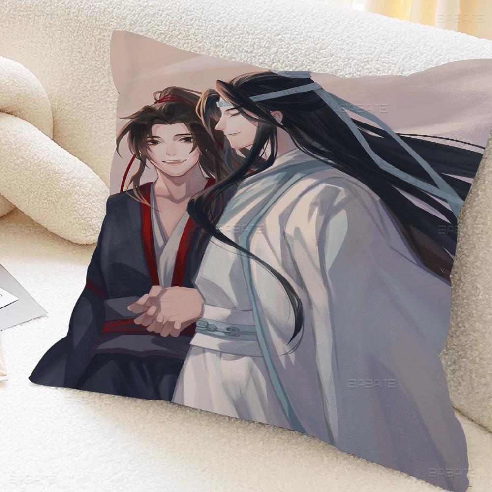 Anime Mo Dao Zu Shi Cushion Cover Car Throw Pillow Case For Sofa Car Christmas Gift 40x40cm 45x45cm