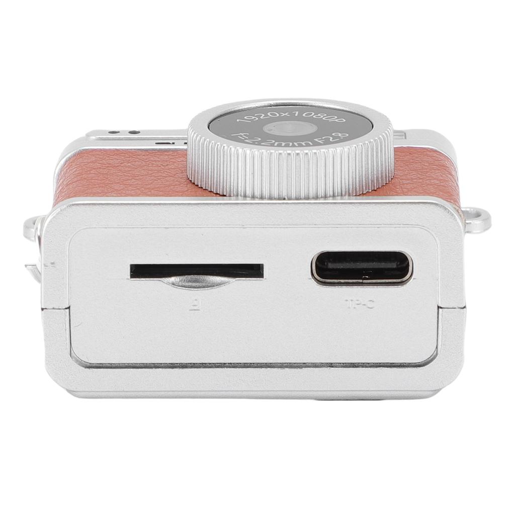 Small Retro Digital Camera 1080P FHD 0.96 Inch Color Screen Keychain Camera with Flash Light 4 Filters for Travel Learning Recordings