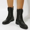 Large Size Women's Short Boots Autumn and Winter New Flat Bottom Low Heel Women's Boots Medium Boots Women