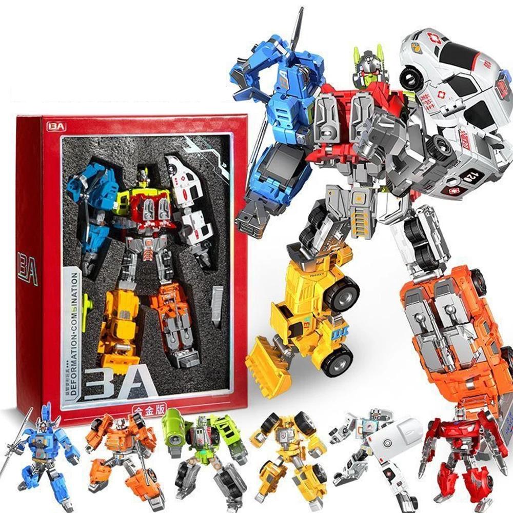 6 en 1 Transformateur Défenseur Defensor Bruticus Devastator Superion Figurine Jouets Modèle Boîte Couleur Figurines d'Action