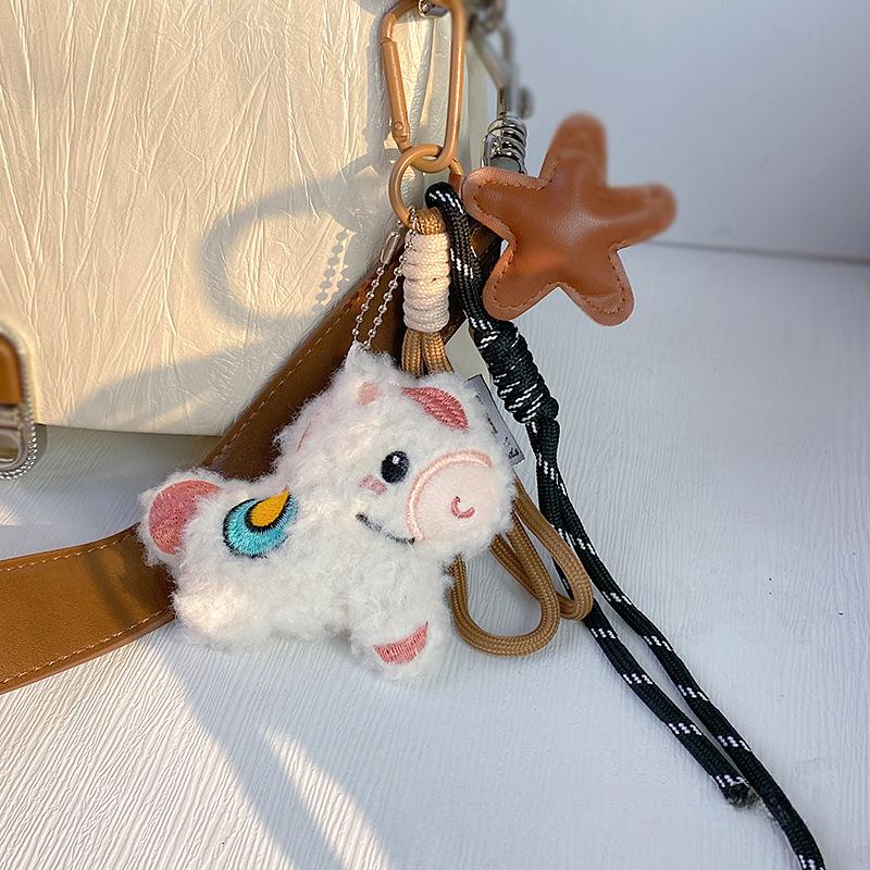 

Креативный брелок-веревка для плетения сумок, нейлоновый ремешок, подвеска в виде плюшевой лошади для женщин, шарм, подарки A1