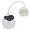 36W Gooseneck Nail Light Rechargeable Quick Drying Cordless LED Nail Lamp Manicure Dryer for Gel Polish White