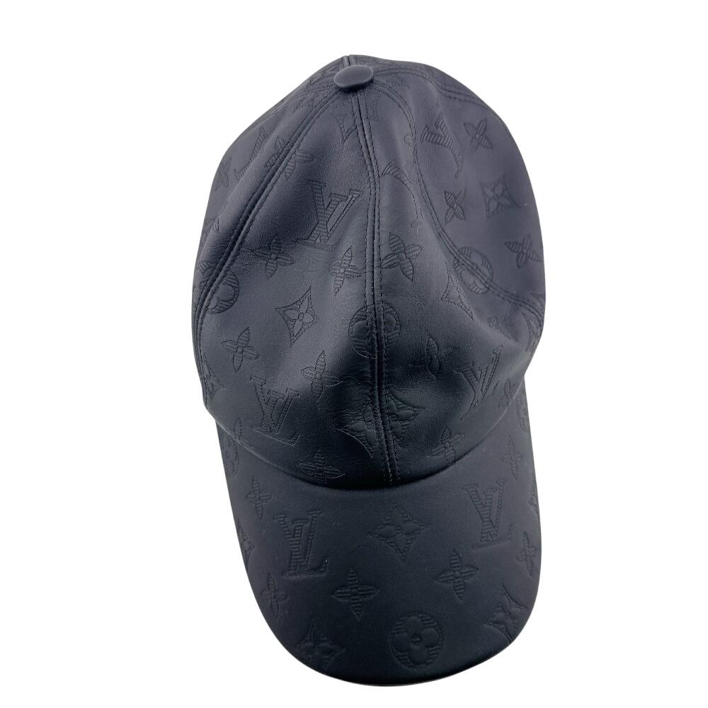 LOUIS VUITTON M76985 leather monogram shadow cap black leather Used