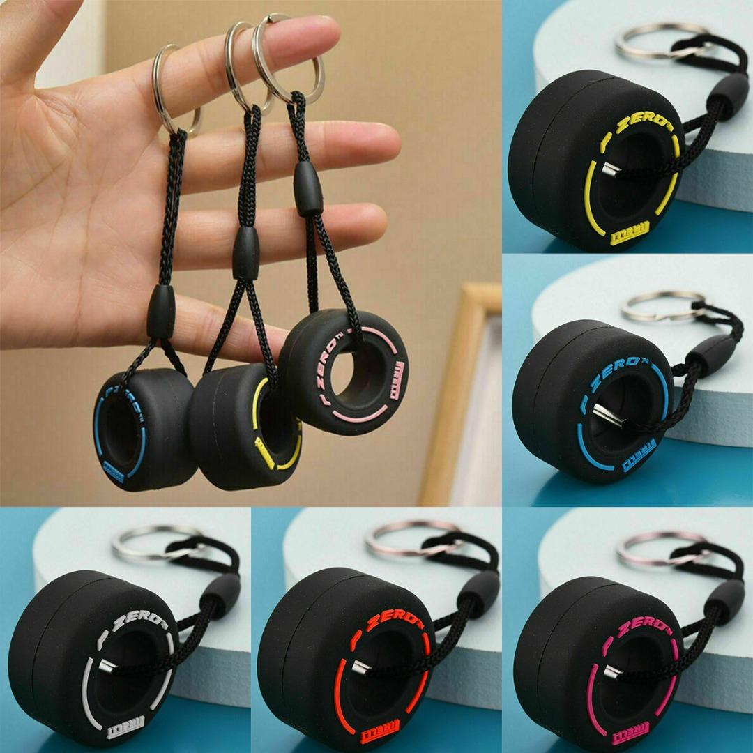 

Брелок для ключей PDTO F1 Racing Tire, мини-брелок для ключей с шинами, украшение автомобиля для любителей автомобилей, подарок