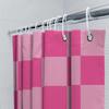 Modern Bathroom Decor: Beautiful Pink Checkered Shower Curtain Set for Bathtub Area Perfect Home Decoration Item (Set Includes 1