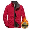 Men’s Thickened Fleece-Lined Jacket: Autumn/Winter, Stand Collar, Plus Size, Trendy Outerwear
