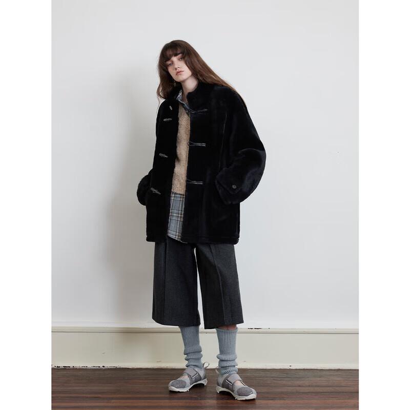 Fu Zhien Dream Home Stand-Collar Merino Shearling Coat