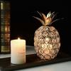 Modern Gold Silver Crystal Pineapple Tealight Candle Holder Pineapple Ornament for Wedding Gift & Home Table Decor