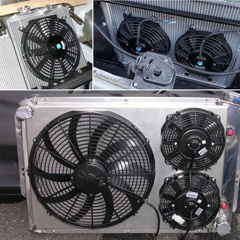 Universal 12V 80W/120W 7/10/12/14 Inches Car Air Conditioning Electronic Radiator Cooling Fan Blade Electric Cool Kit
