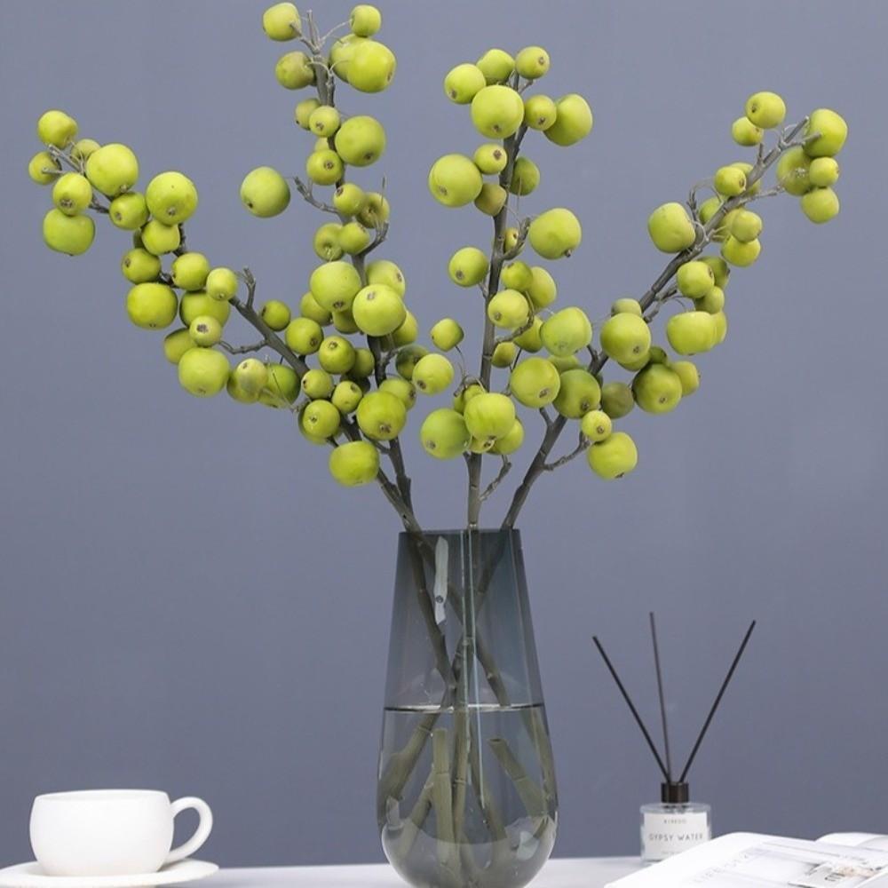 Green Plants Foam Fruits Branch Small Fruit Fake Plants  Living Room Decoration