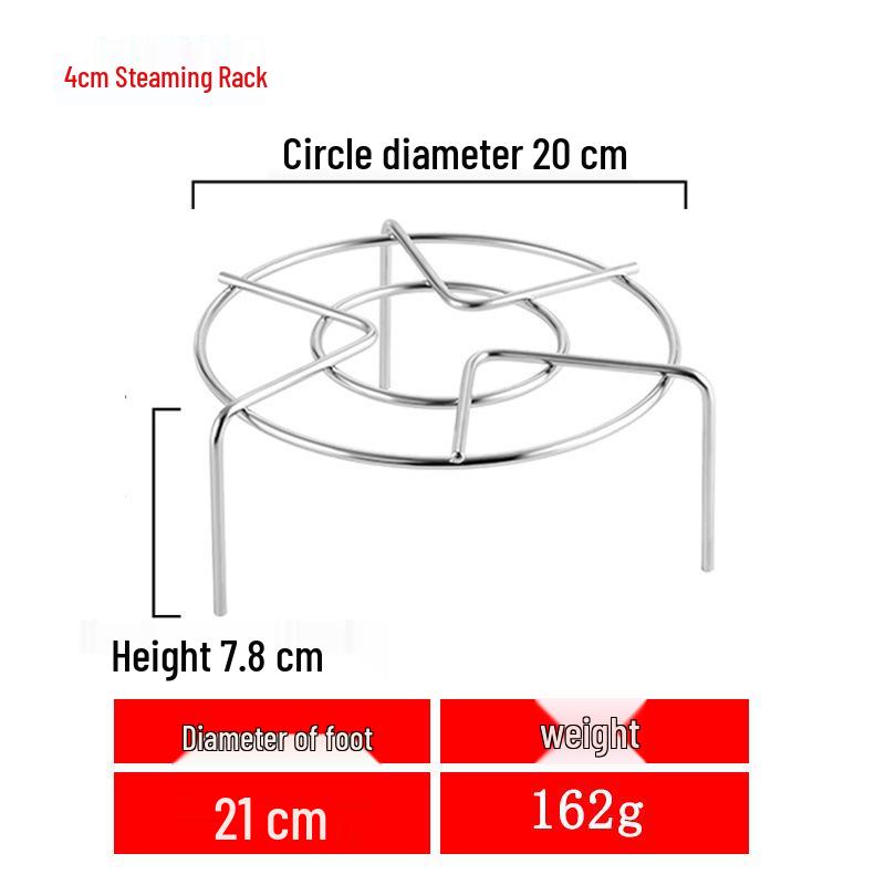 Stainless Steel Multi-purpose Steaming Rack with Anti-scalding Insulation - Ideal for Kitchen Steaming, Eggs, Rice, and Vegetables