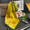 Printed Silk Scarf Women's New Peony Flower Korean Version Spring and Autumn New Silk Square Scarf Mulberry Silk Autumn and Winter Warm Scarf