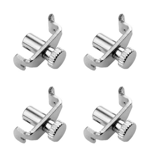 4Pcs 1/8 Violin Fine Tuners Nickel-Plated Steel Micro Tuners for Erhu And Kids Violin Easy-Install String Adjusters Beginner Violin Tuning Kit