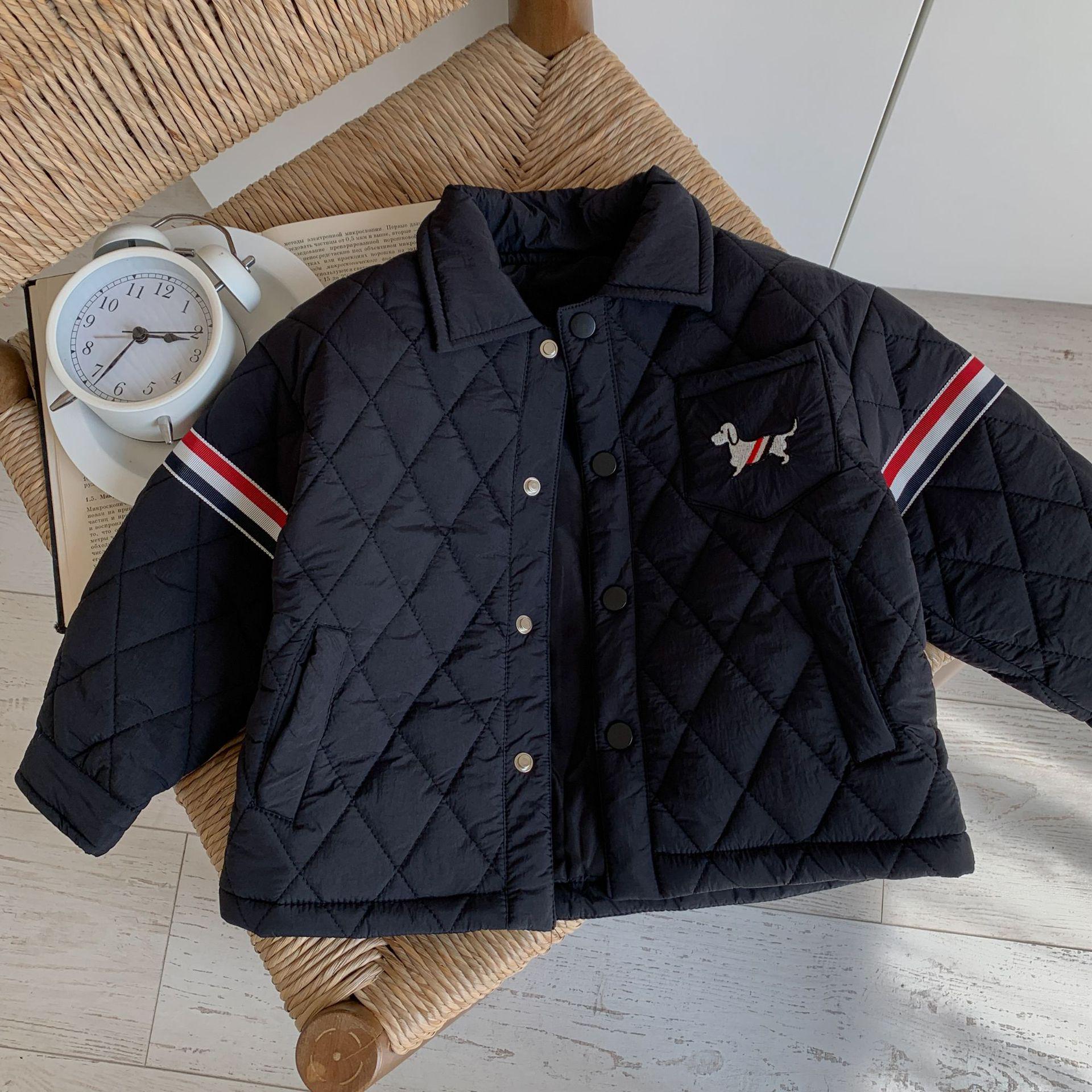 

Детская зимняя хлопковая куртка 2024: Бейсбольная куртка в японском стиле для мальчиков и девочек 80 cm чёрный