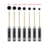 1 To 7PCS Hex Screwdriver Bits H0.9 To H3 with Metal Handle for RC Model Airplane Maintenance and Repair Tools