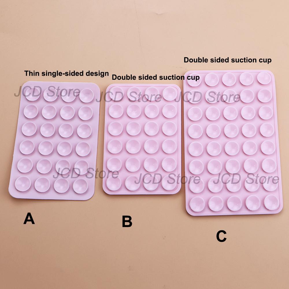 Single-sided Double Side Silicone Suction Pad Mobile Phone Fixture Suction Cup Backed Adhesive Silicone Rubber Sucker Pad Fixed 7