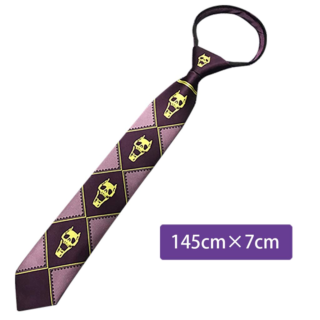 [Formemory] JoJo's Bizarre Adventure Yoshikage Kira Krawatte - 4 Farben - Herren - Waschbar, Stilvoll, Lässig, Kariert, Kleines Muster - Perfekt für