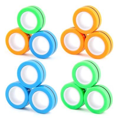 Neuer seltsamer magnetischer Fingerring Magnetischer Ring Dekompressions-Belüftungsring Fingerring Drehendes Fingerspitzenspielzeug