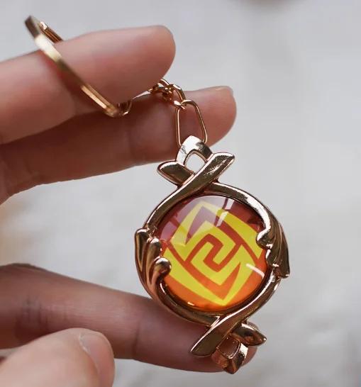 Genshin Impact Court Of Fontaine Vision Furina Weapon Chinese Game Periphery Glass Model Keychain Car Pendants Collectible Toy