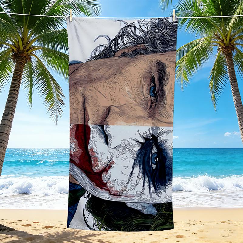 1Pc Dark Soul Beach Towel Quick Dry Multiuse For Beach Pool Gym Yoga Home Travel Christmas Halloween Xmas Gift S1984