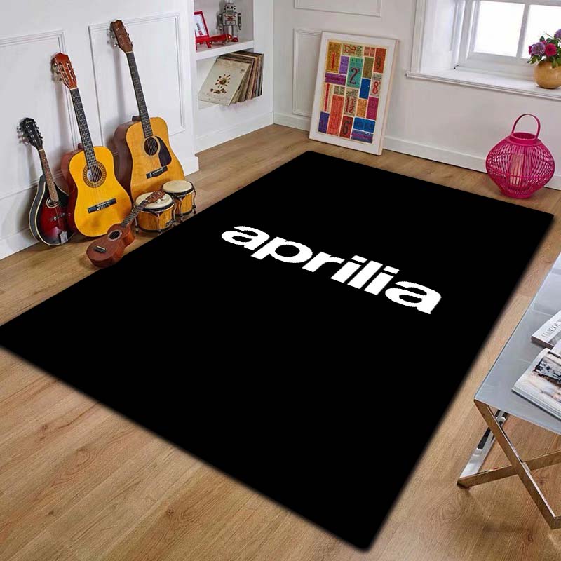 2026 A-Aprilia Rennwagen Logo Motorrad Teppich Teppich für Schlafzimmer Wohnzimmer Haus Sofa Dekoration, Kinder Spiel Dekor Bodenmatte Geschenk