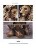 Creative Faux Wood Eagle Head Ornament - Retro Office Decor Gift